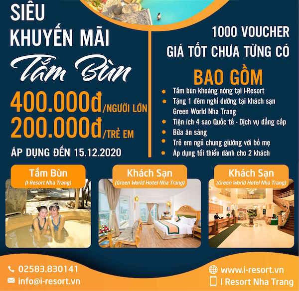 Gợi Ý Lịch Trình Du Lịch Tự Túc Nha Trang 2 Ngày 1 Đêm Rẻ Nhất - Suối  Khoáng Nóng I-Resort Nha Trang