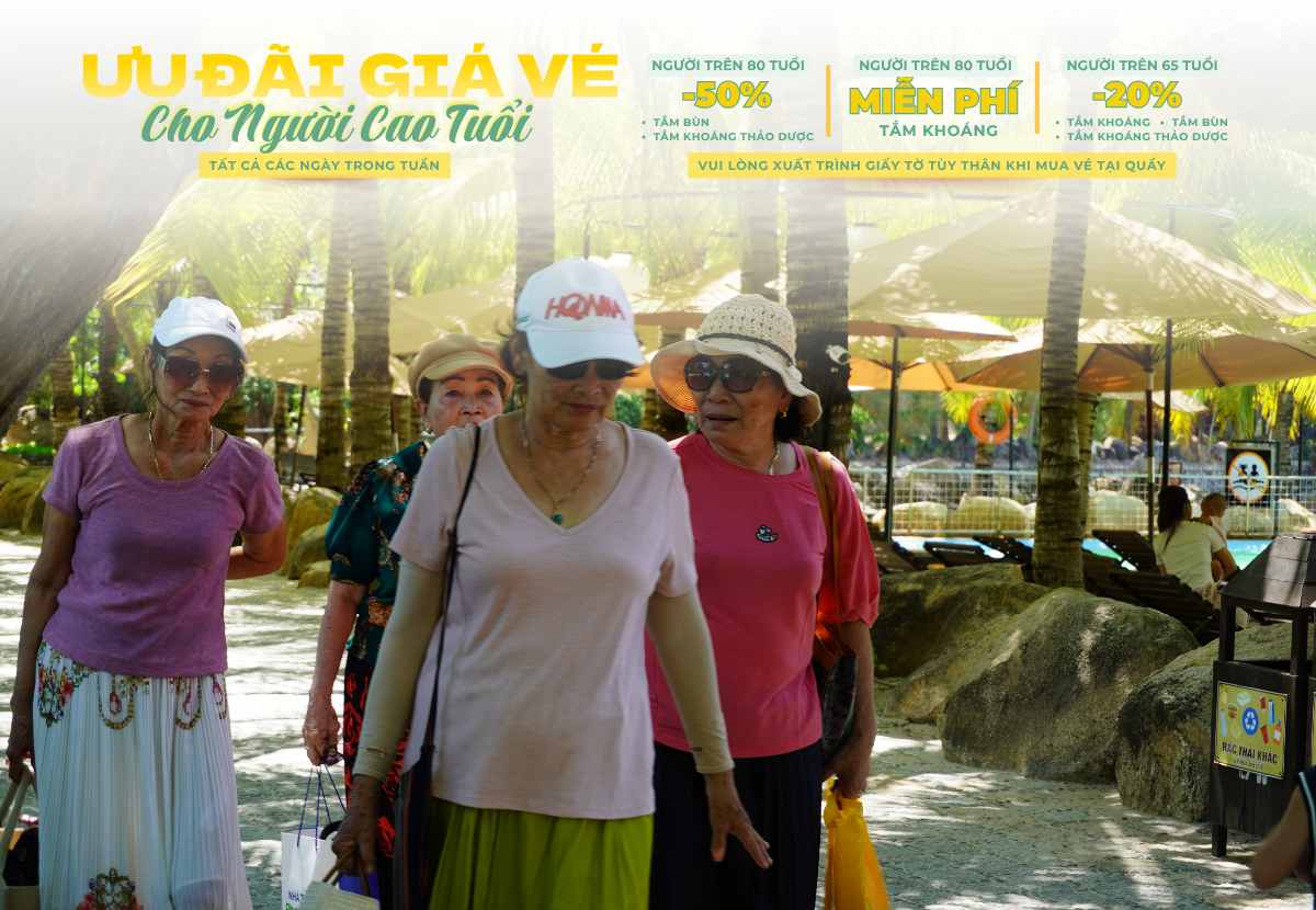 I-RESORT GIẢM TỚI 50% GIÁ VÉ CHO NGƯỜI CAO TUỔI
